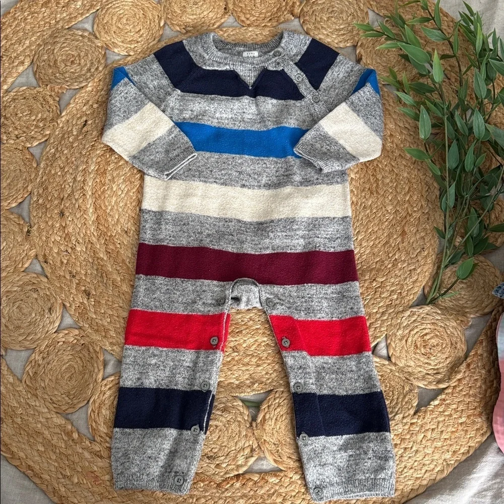 BABY GAP Knitted Striped Colored BodySuit. Size‎ 18-24M
